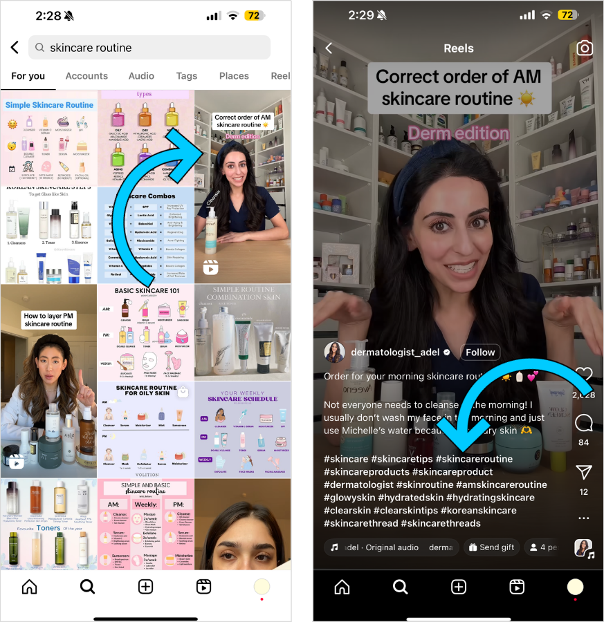 How to get more Instagram followers - skincare routine