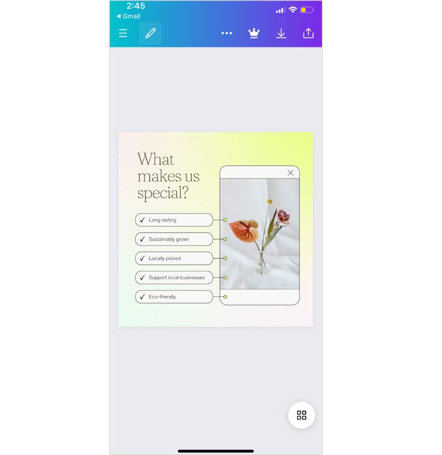 Instagram product template.