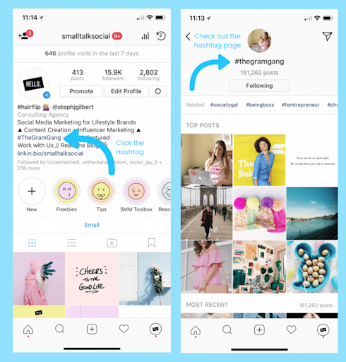 How to Add Username & Hashtag Links to Your Instagram Bio