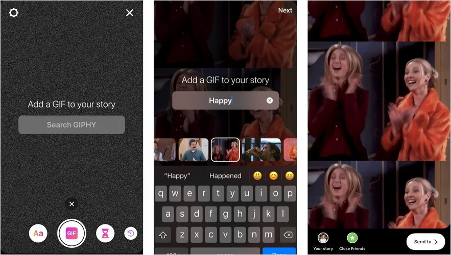 Use the GIF Option in Create Mode to Design On-Brand Instagram Stories.
