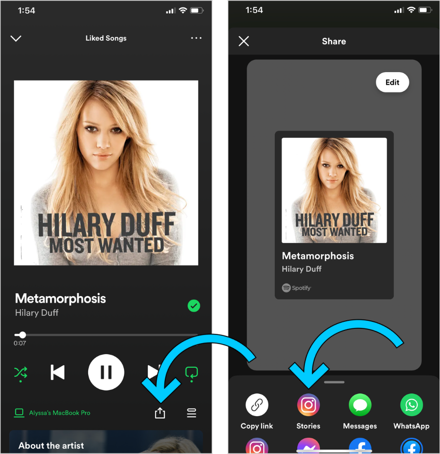How To Add a Song From Spotify to Your Instagram Story — Step 2
