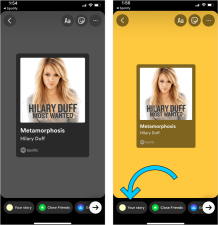 Cara Menambahkan Lagu Dari Spotify ke Kisah Instagram Anda - Langkah 3