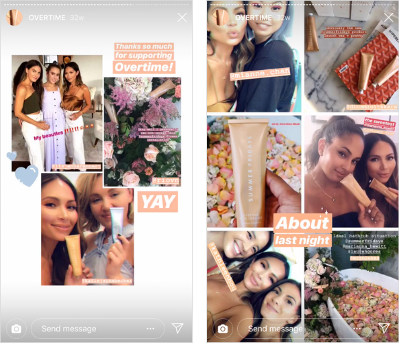 Own branded GIFs and create trendy Instagram Stories collages for their UGC Instagram Stories.