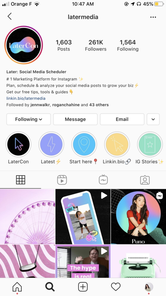 Instagram stories give you the opportunity to set up branded Story Highlights on your profile.