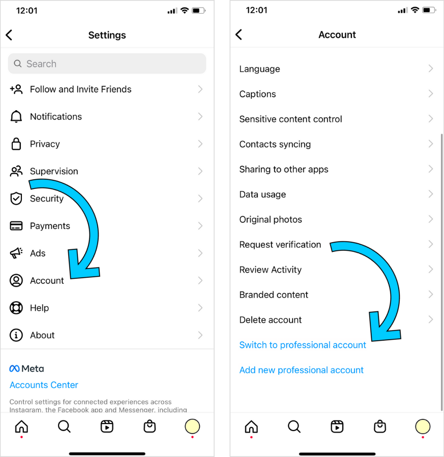 How To Switch to a Business Account on Instagram (2/4)