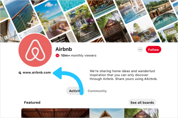 Brands on Pinterest Airbnb