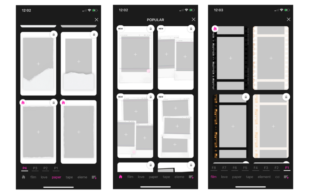 Storyluxe has some of the most on-trend Instagram Stories templates, including cute polaroid, scrapbook collage, paper, and vintage film reel effects.