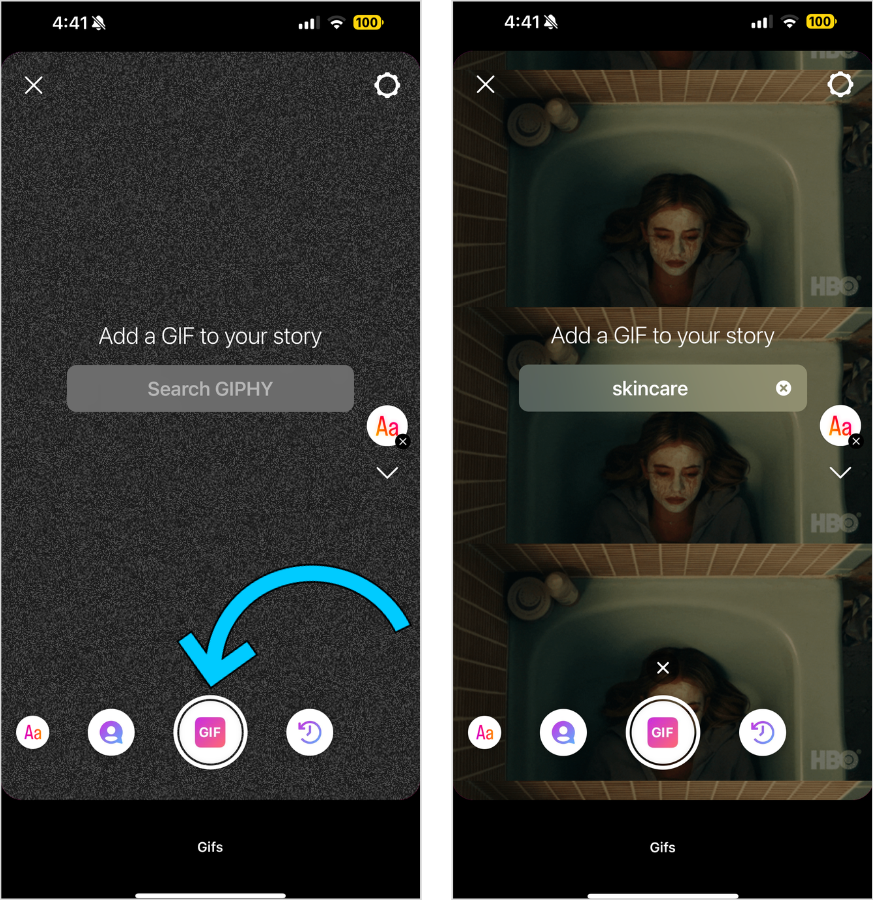 How to use the GIPHY feature on Stories
