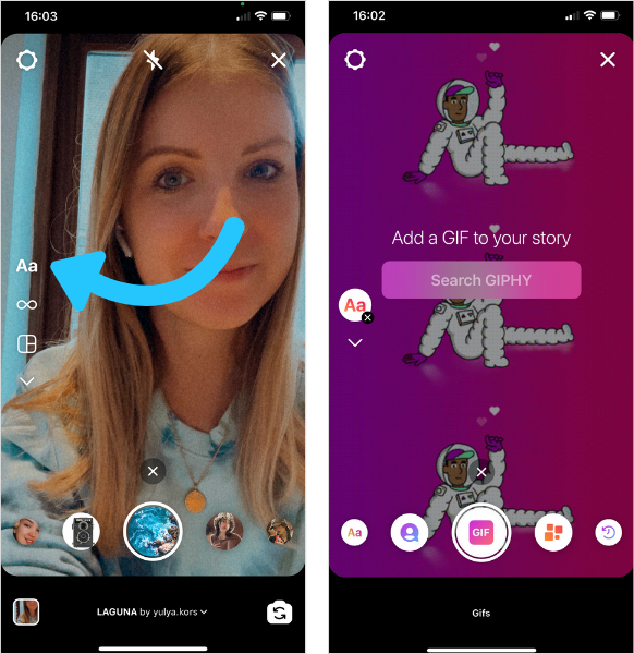 The Create Mode is used to add GIFs to the background of Instagram stories