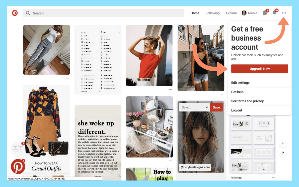 Convert Your Personal Account to a Pinterest for Business Profile