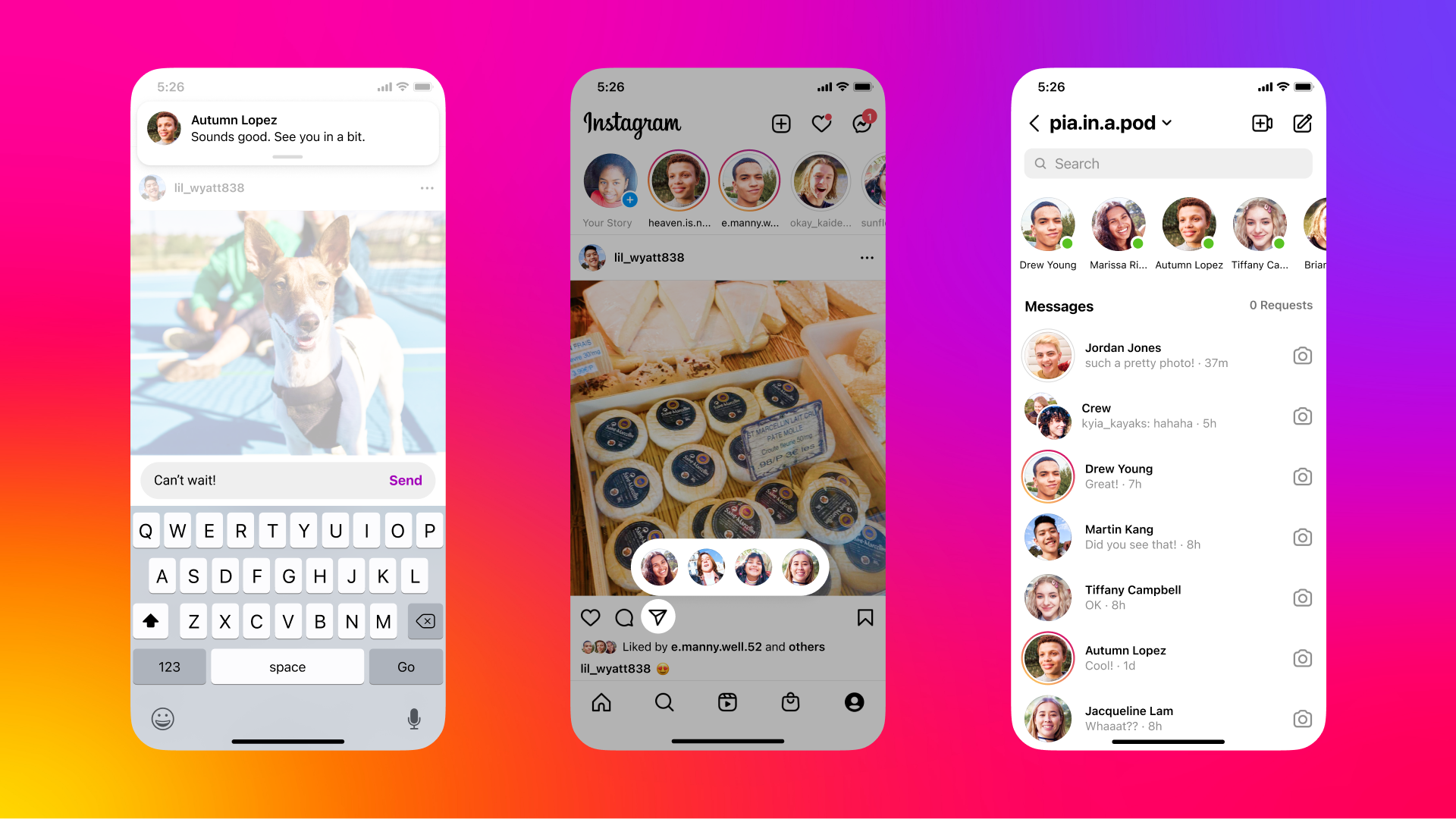 New Instagram Messaging Features 2022 - reply in feed, share from feed, who is online
