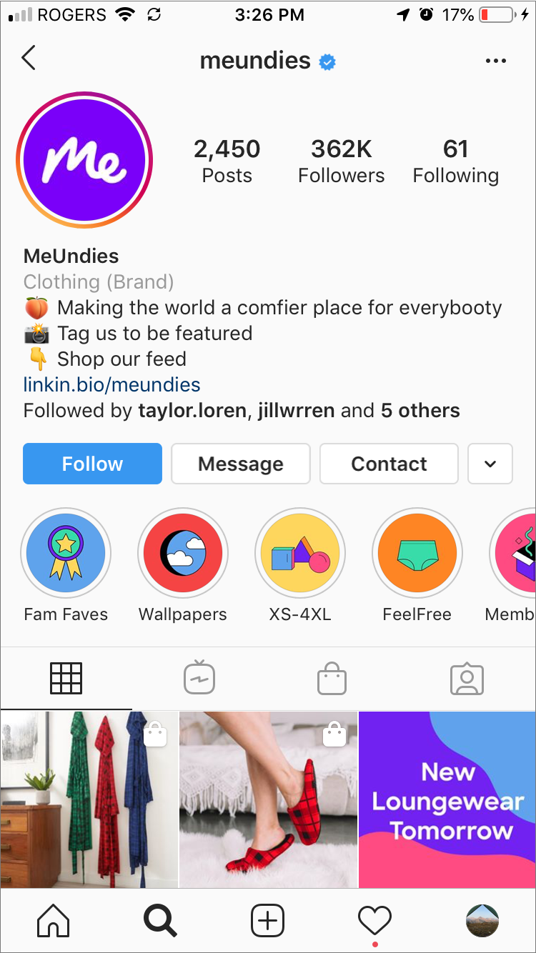 online bio instagram
