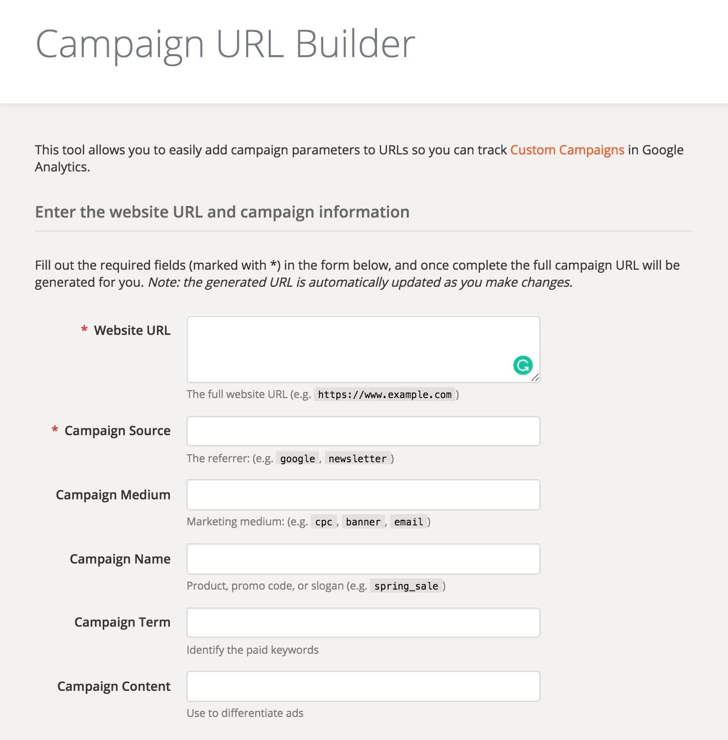 https later.com blog wp content uploads 2018 02 Campaign URL Builder Google Analytics Demos Tools