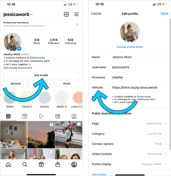 How to Add a Link to Your Instagram Bio | Later