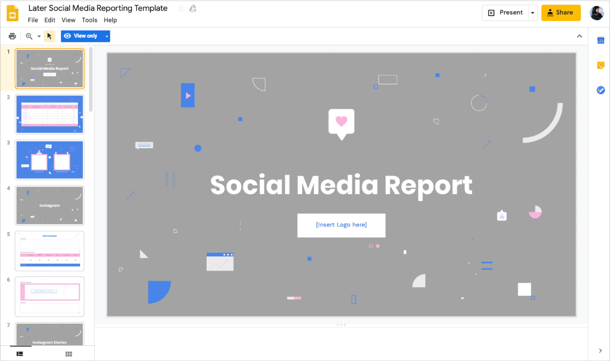 Social media Report Template