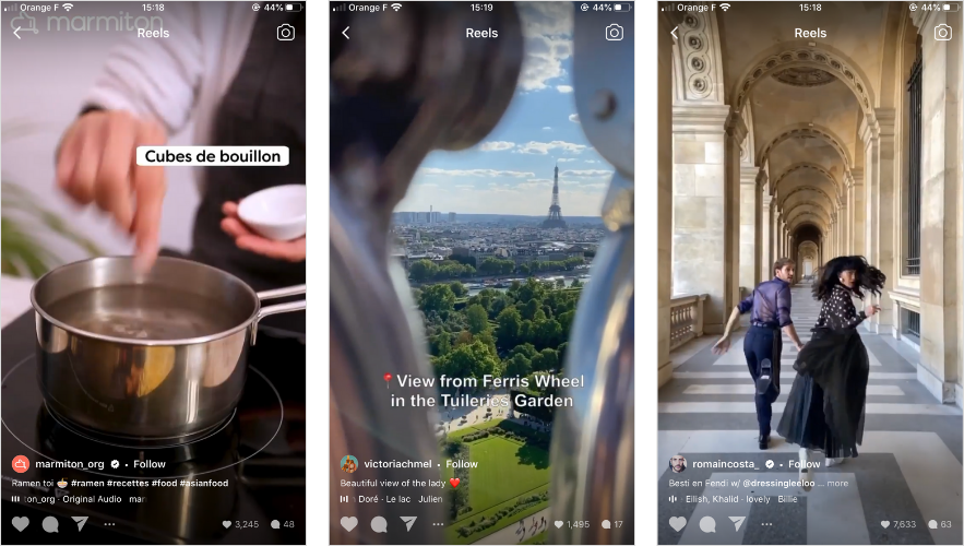 Instagram Reels are a new way for Instagram users to record 15-second video clips.