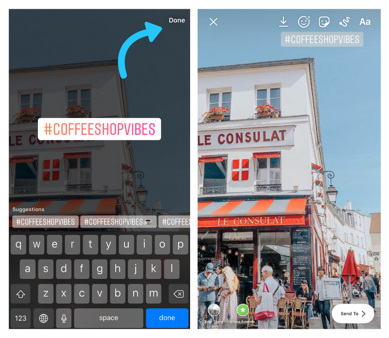 how to write and post on instagram