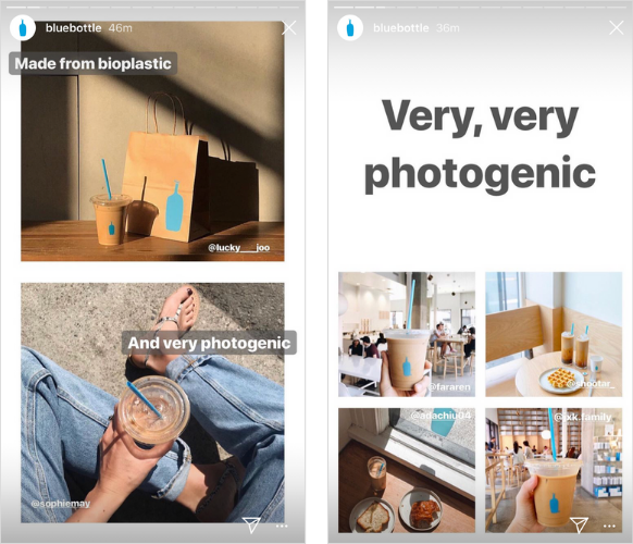 Memo Bottle highly curates what user-generated content they share on their feed.
