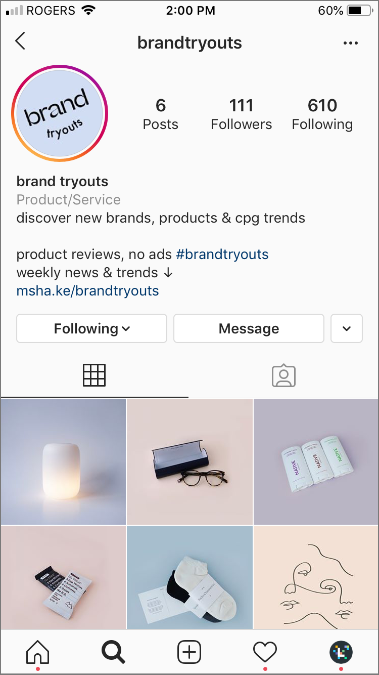 Promoting an Instagram contest, including the branded hashtag in your Instagram bio is a fantastic way to drive engagement on your posts.