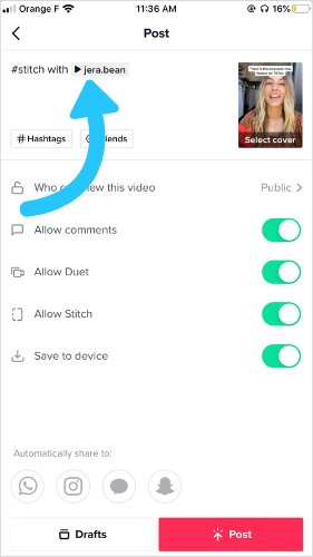 How to Use Stitch: TikTok’s New Editing Feature