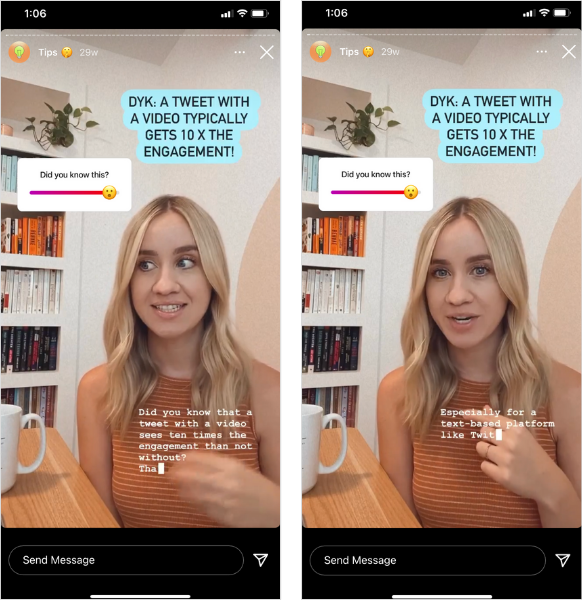 Later media uses the captions sticker to make Instagram videos accessible