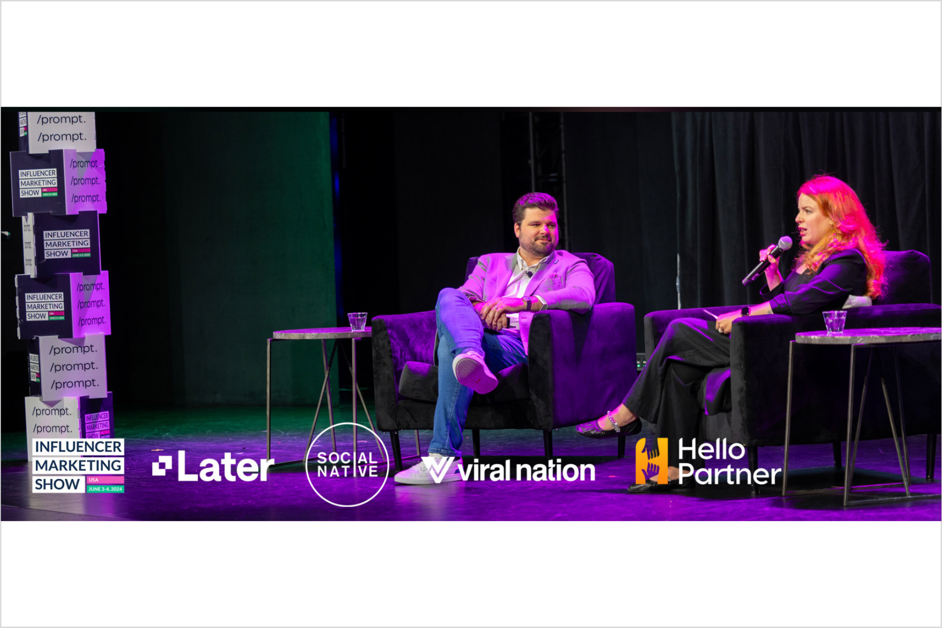 Lyle Stevens and Adrienne Lahrens discuss influencer marketing at IMS panel hosted by TikTok and Later