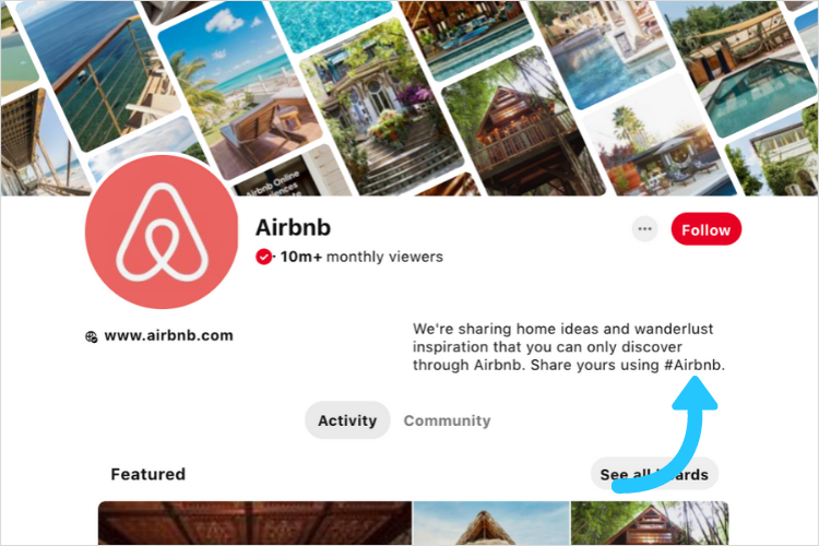 Brands on Pinterest Airbnb
