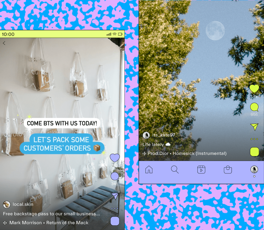 phone screen of instagram trends
