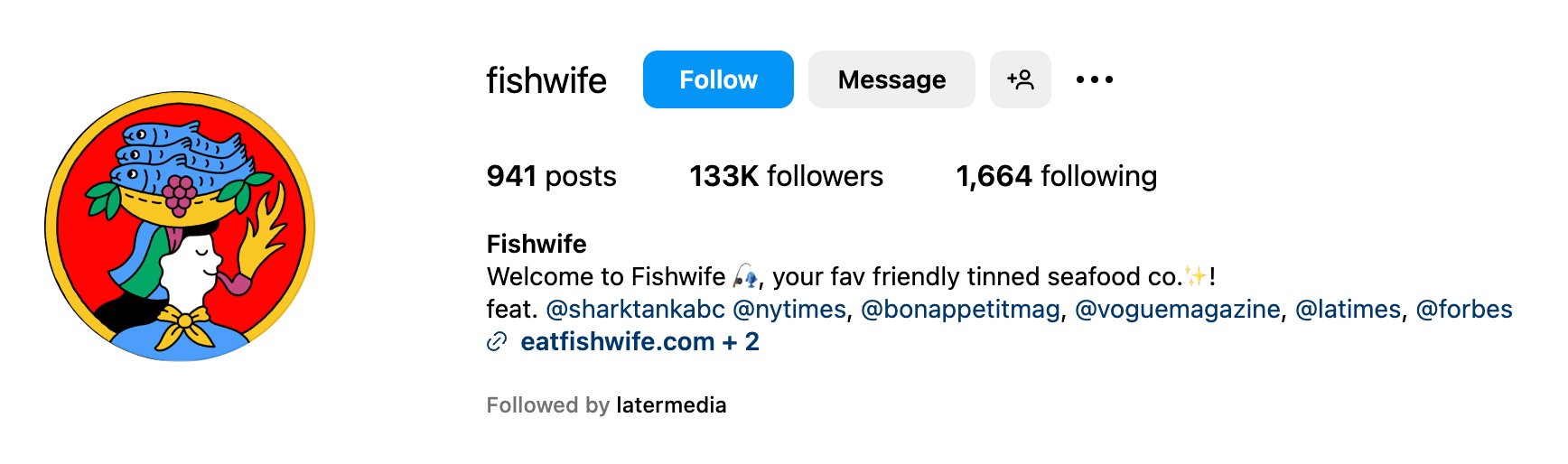 Fishwife Instagram Bio