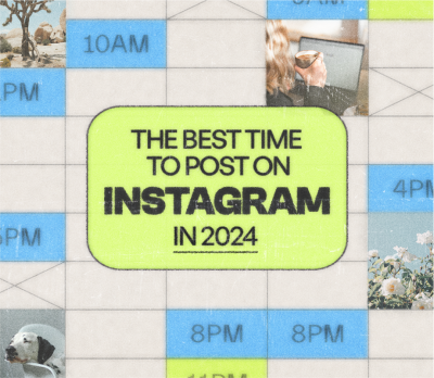 Calendars showing the best times to post on Instagram in 2024.