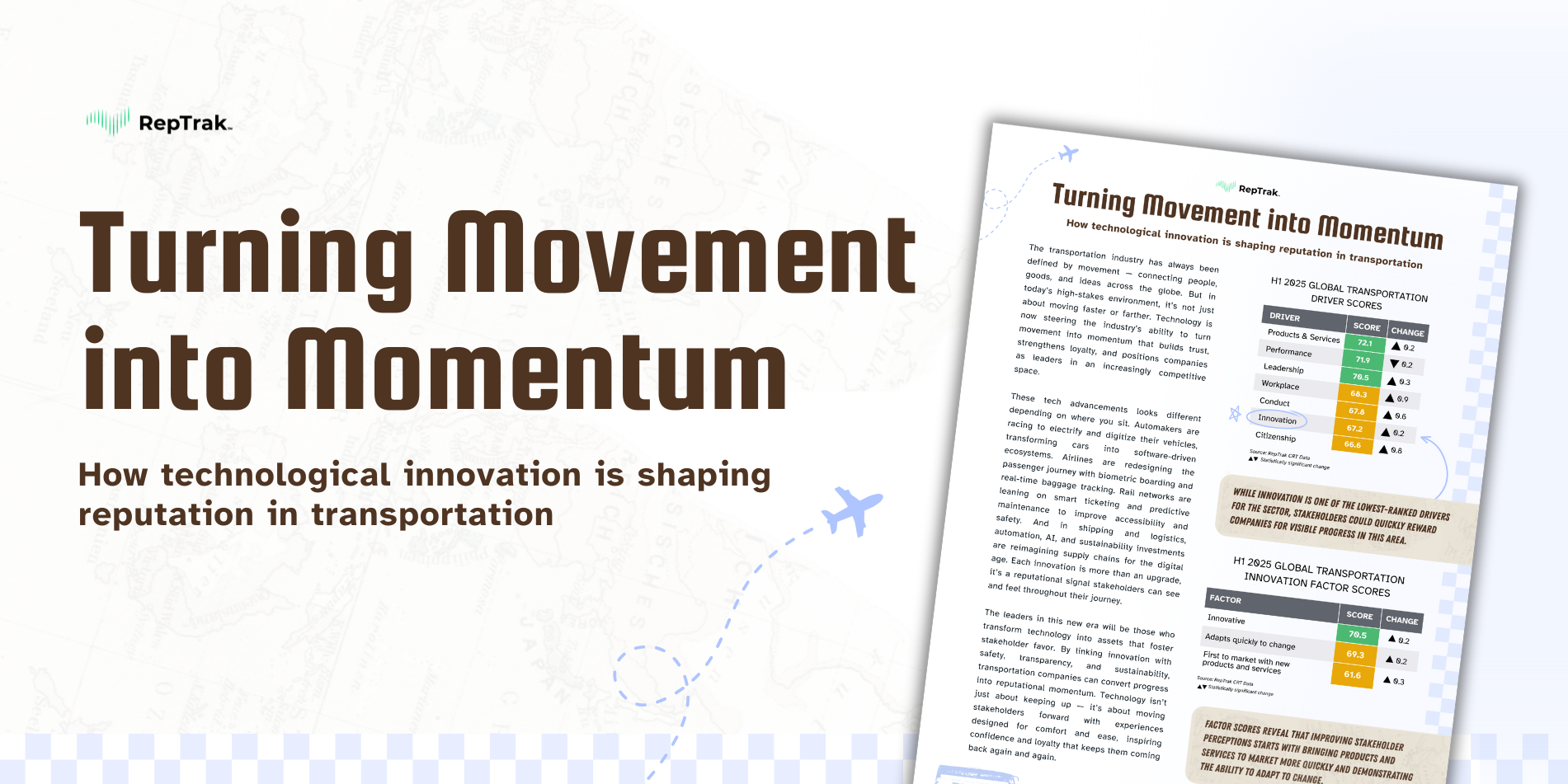 Turning Movement into Momentum Transportation Report One Pager Header