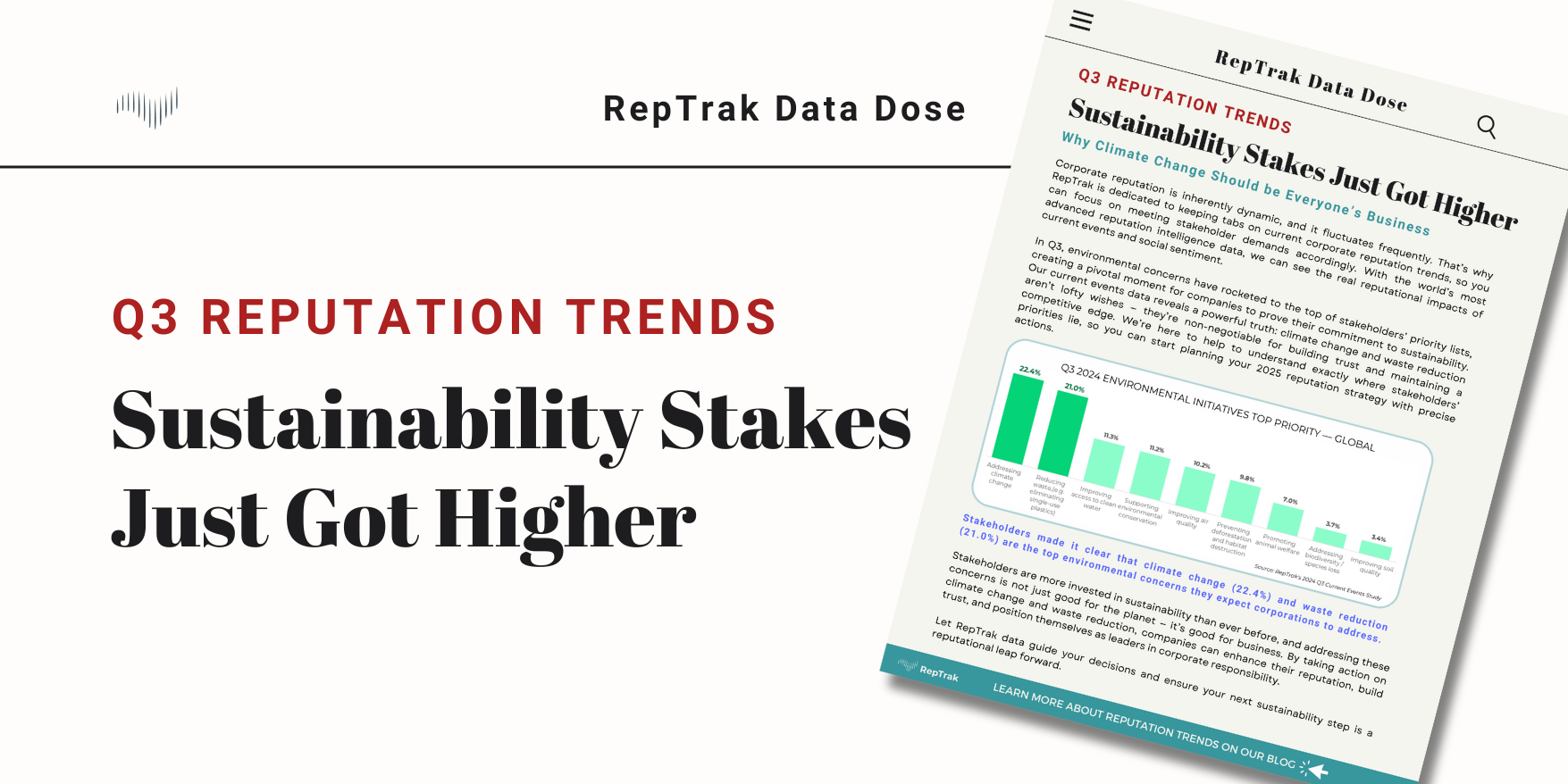 RepTrak's Q3 Data Dose One-Pager