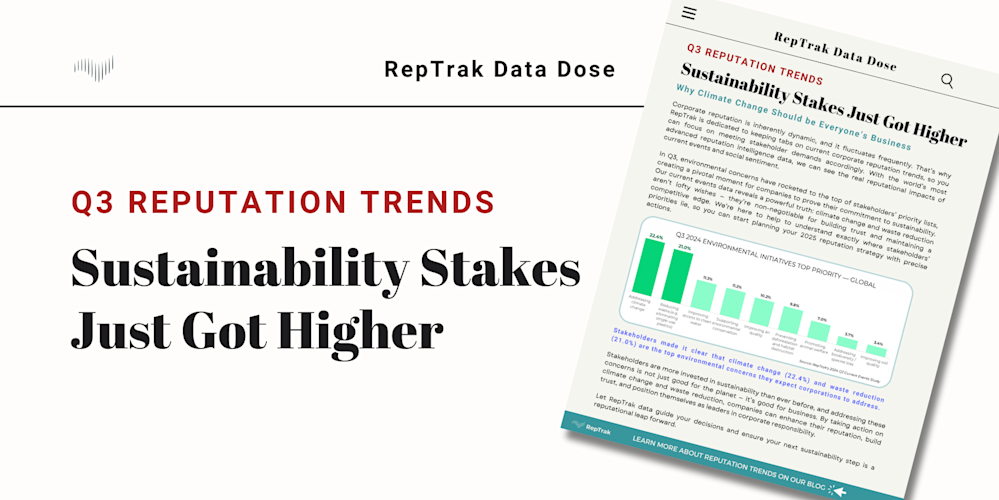 RepTrak's Q3 Data Dose One-Pager