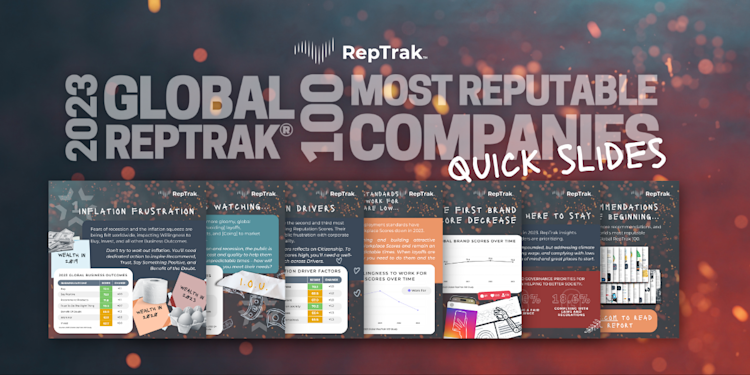 2023 Global RepTrak 100: Quick Slides | RepTrak