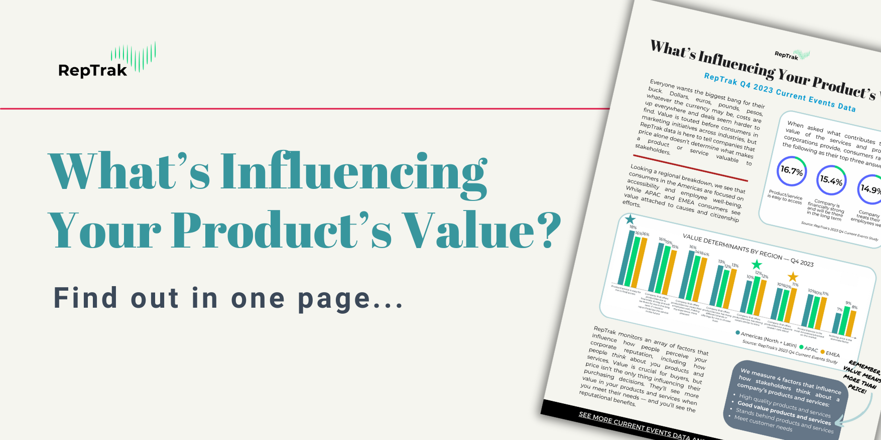 What’s Influencing Your Product’s Value? One-Pager
