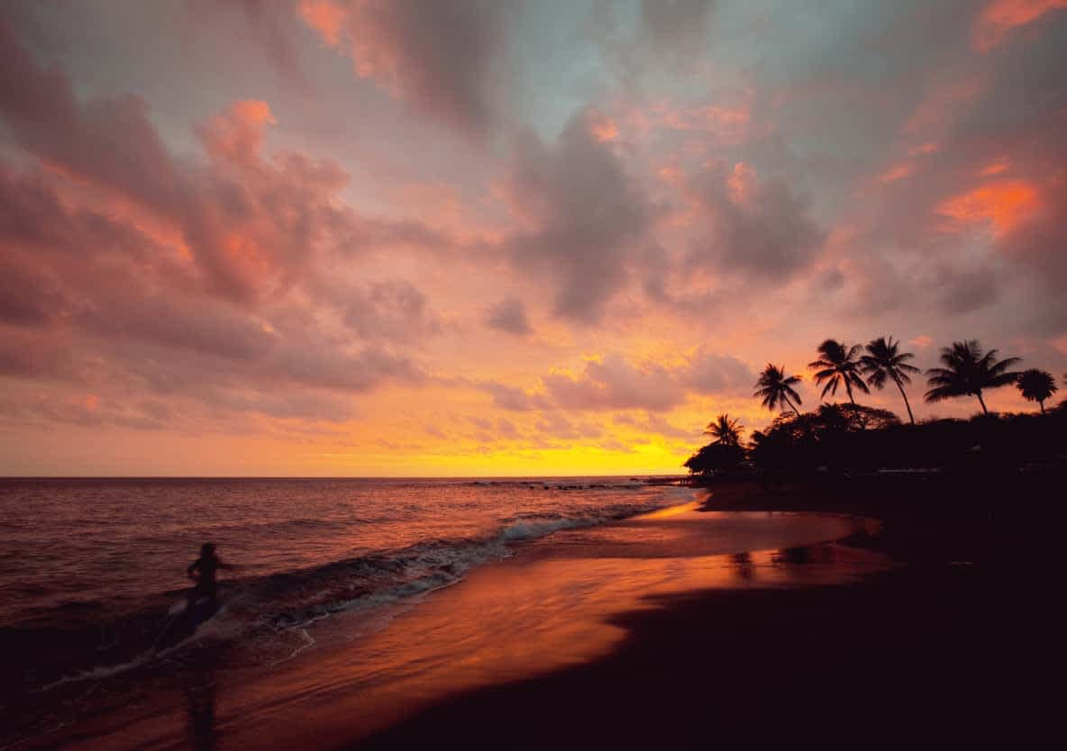 Beach at sunset