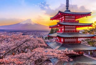 Building in front of mountainscape