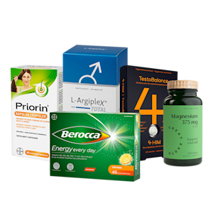 Kosttillskott för energi, hår, hud och naglar från Berocca, Priorin, L-Argiplex, 4HIM och Great Earth.