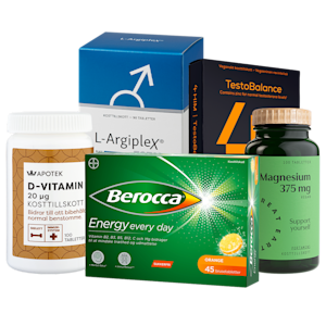 Kosttillskott för energi, hår, hud och naglar från Berocca, Kronans Apotek, L-Argiplex, 4HIM och Great Earth.