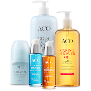 Utvalda hudvårdsprodukter från ACO.