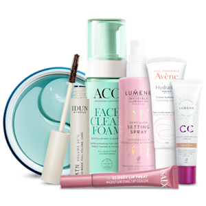 Utvalda hudvårds- och makeupprodukter från XLASH, ACO, IDUN Minerals, Avène, Lumene och Isadora.