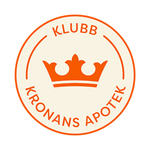 Orange bakgrund med ljusorange krona.