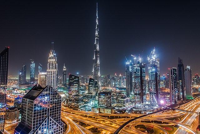 Dubai Skylines at night 