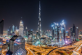 Dubai Skylines at night