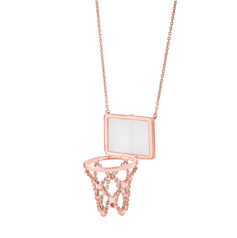 Basketball hoop necklace
