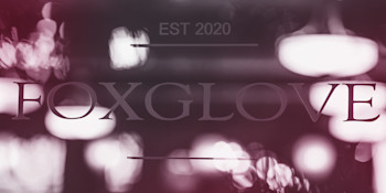 Foxglove logo on black and white bar background