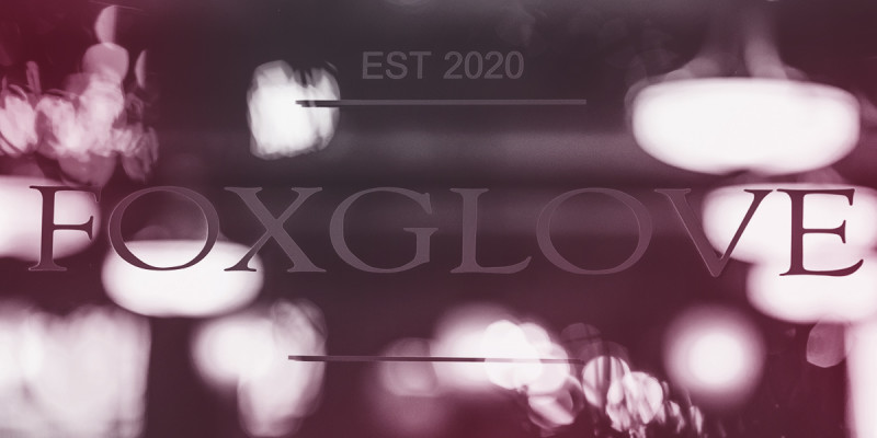 Foxglove logo on black and white bar background