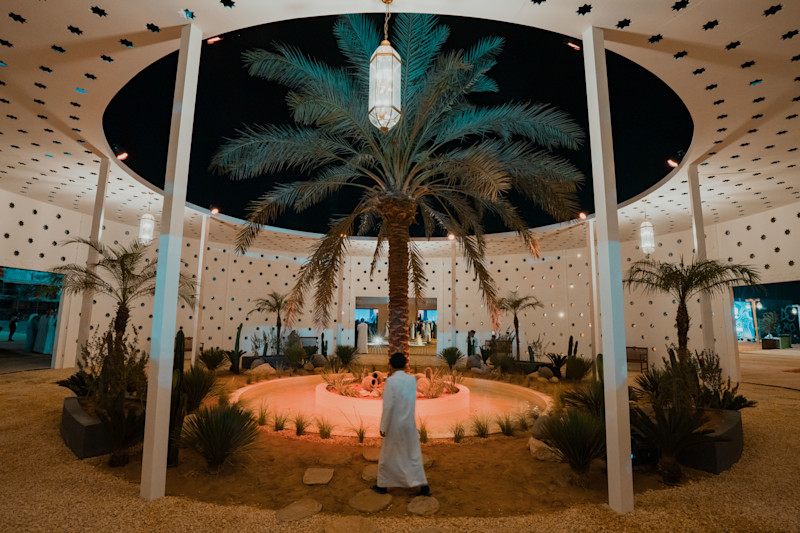 Pavilion at night