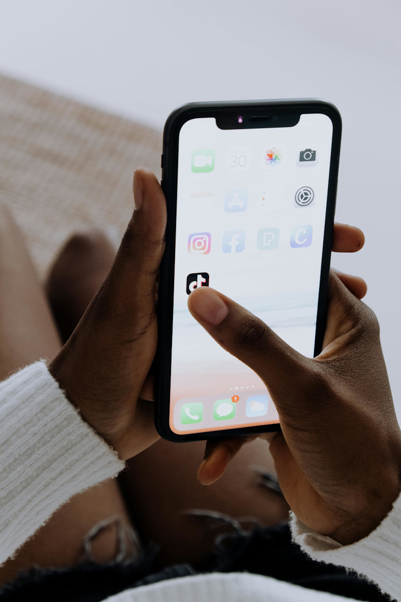 TikTok app on a phone