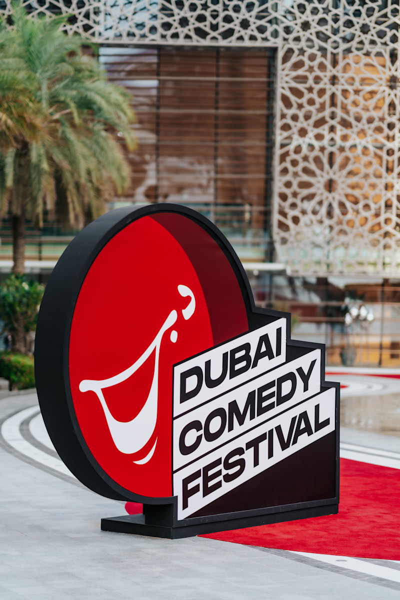 Dubai Comedy Festival Sign